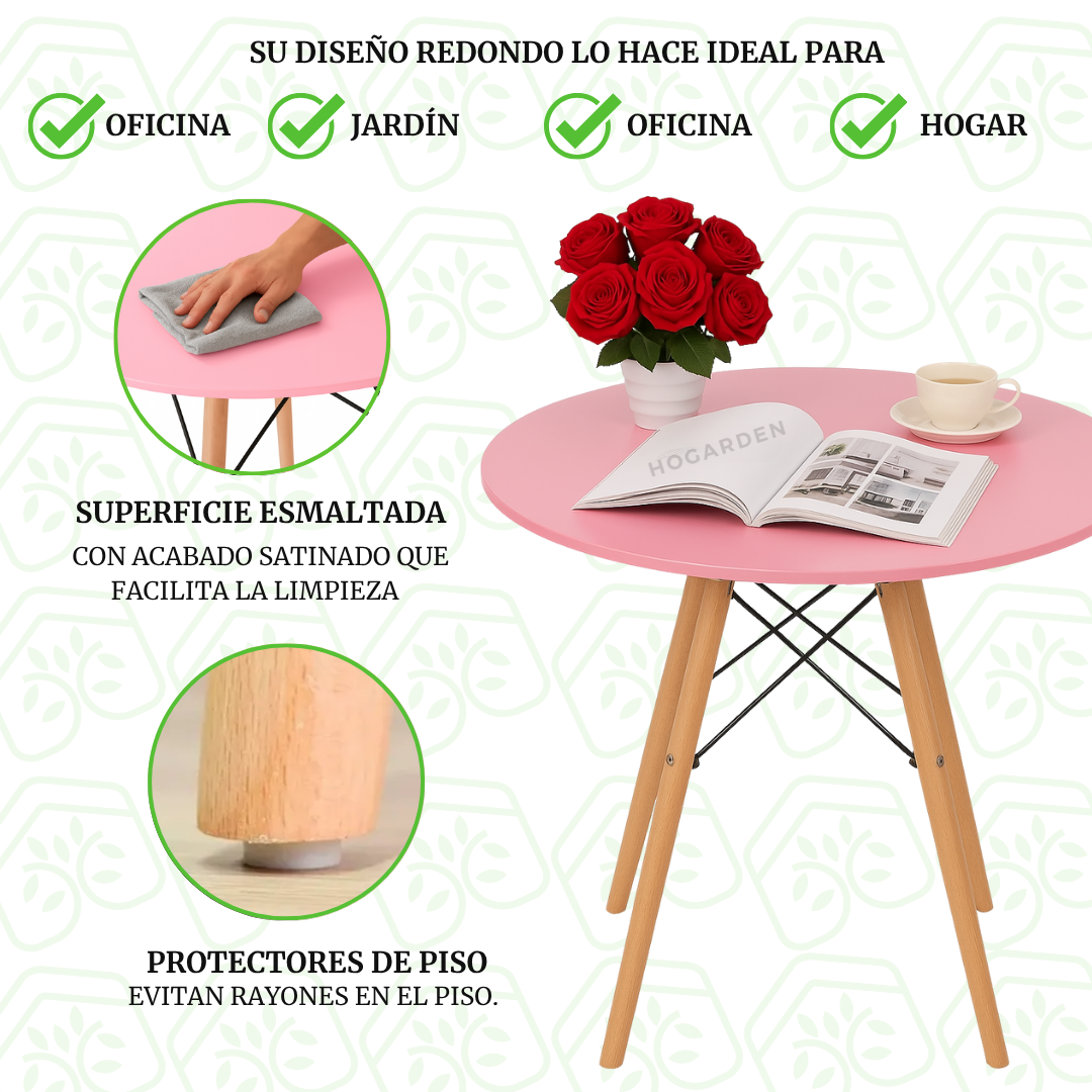 Mesa Eames Rosa Redonda