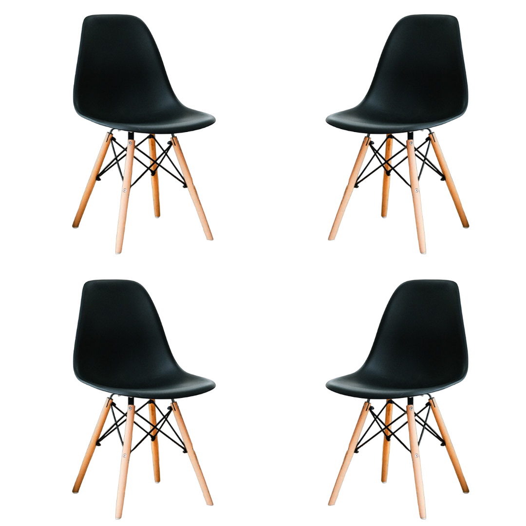 Silla Eames Minimalista Negro