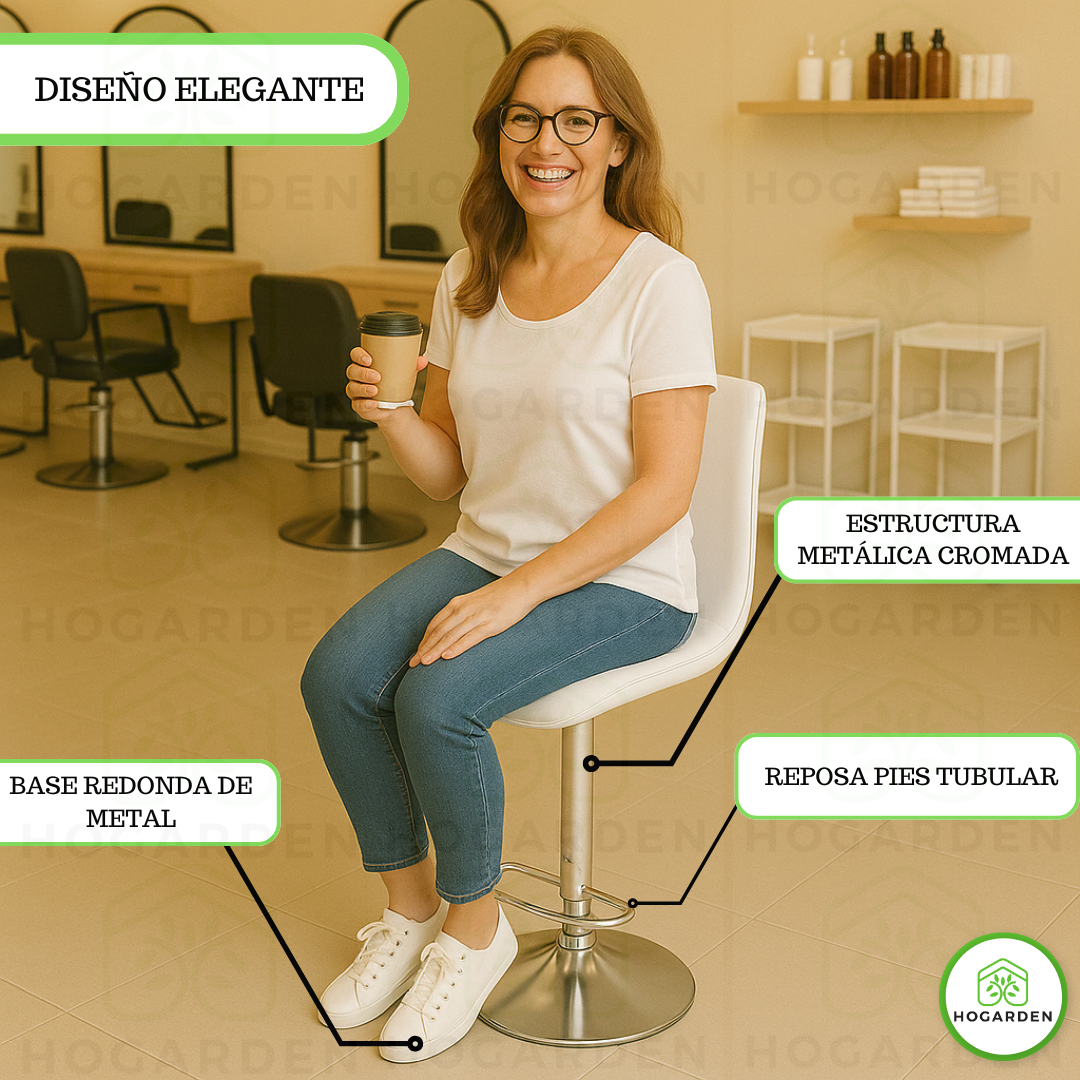 Banco Blanco Alto Eames Para Barra Y Cocina