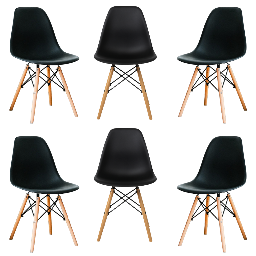 Silla Eames Minimalista Negro