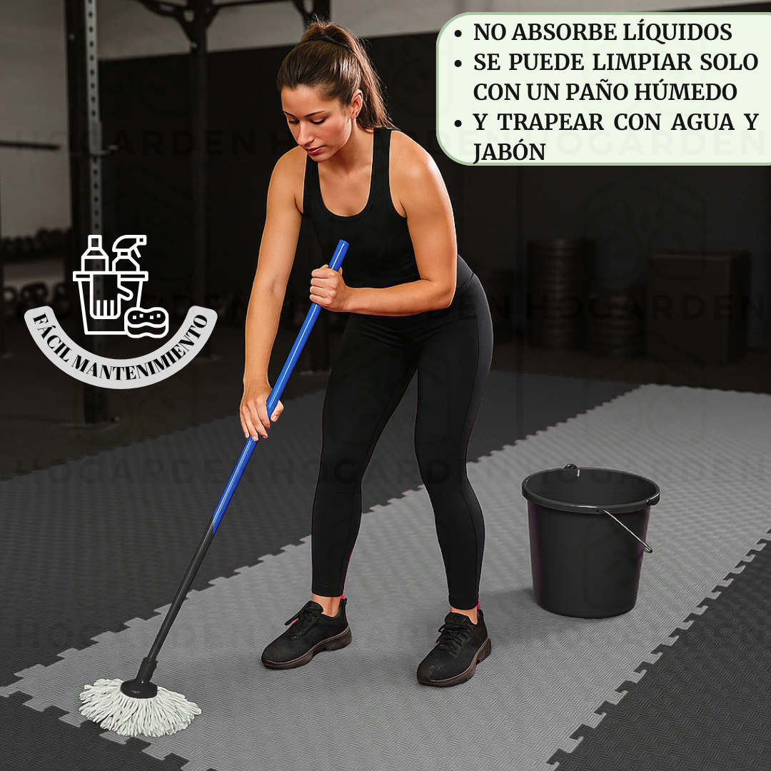 Tatami Piso Artes Marciales 1 M2 Negro Con Gris