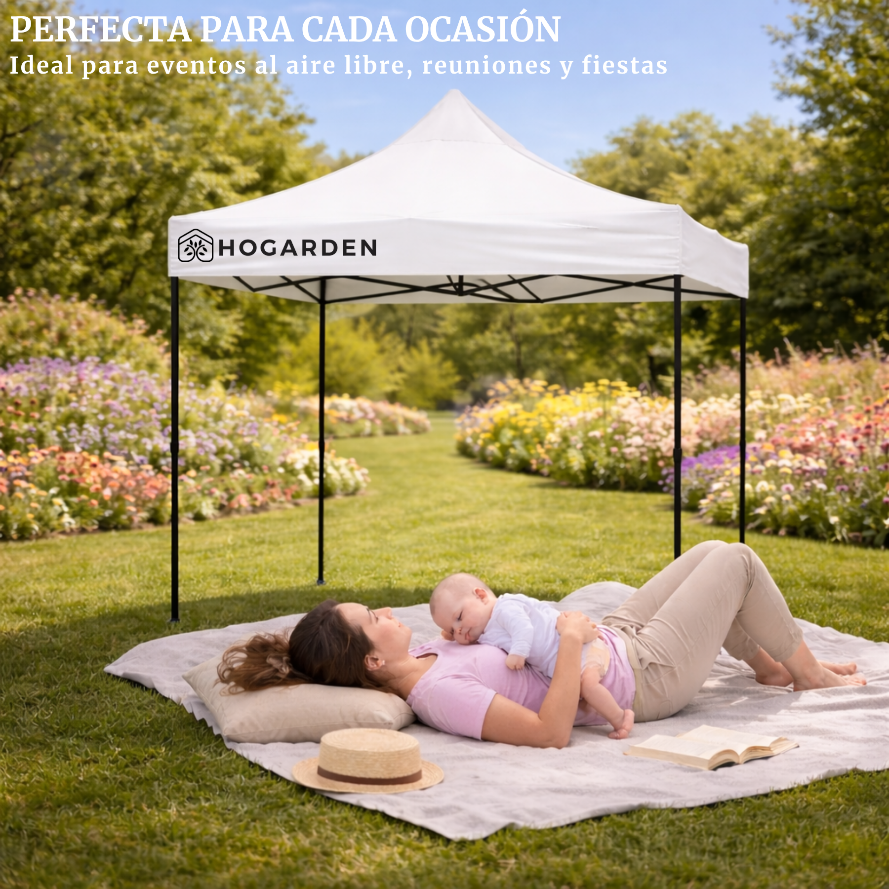 Carpa Plegable Blanca 2x2 M