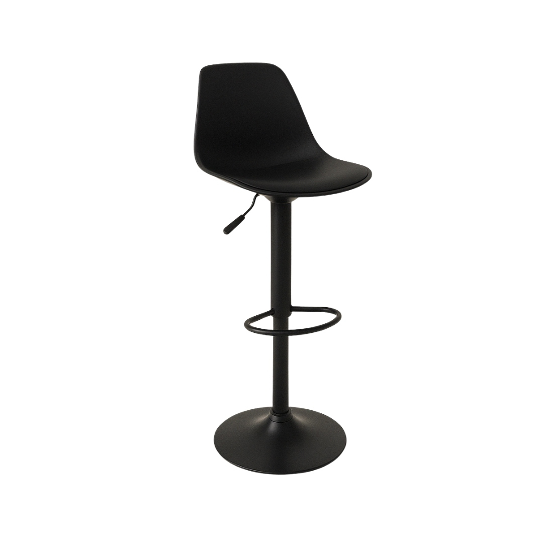 Banco Negro Alto Eames Para Barra Y Cocina