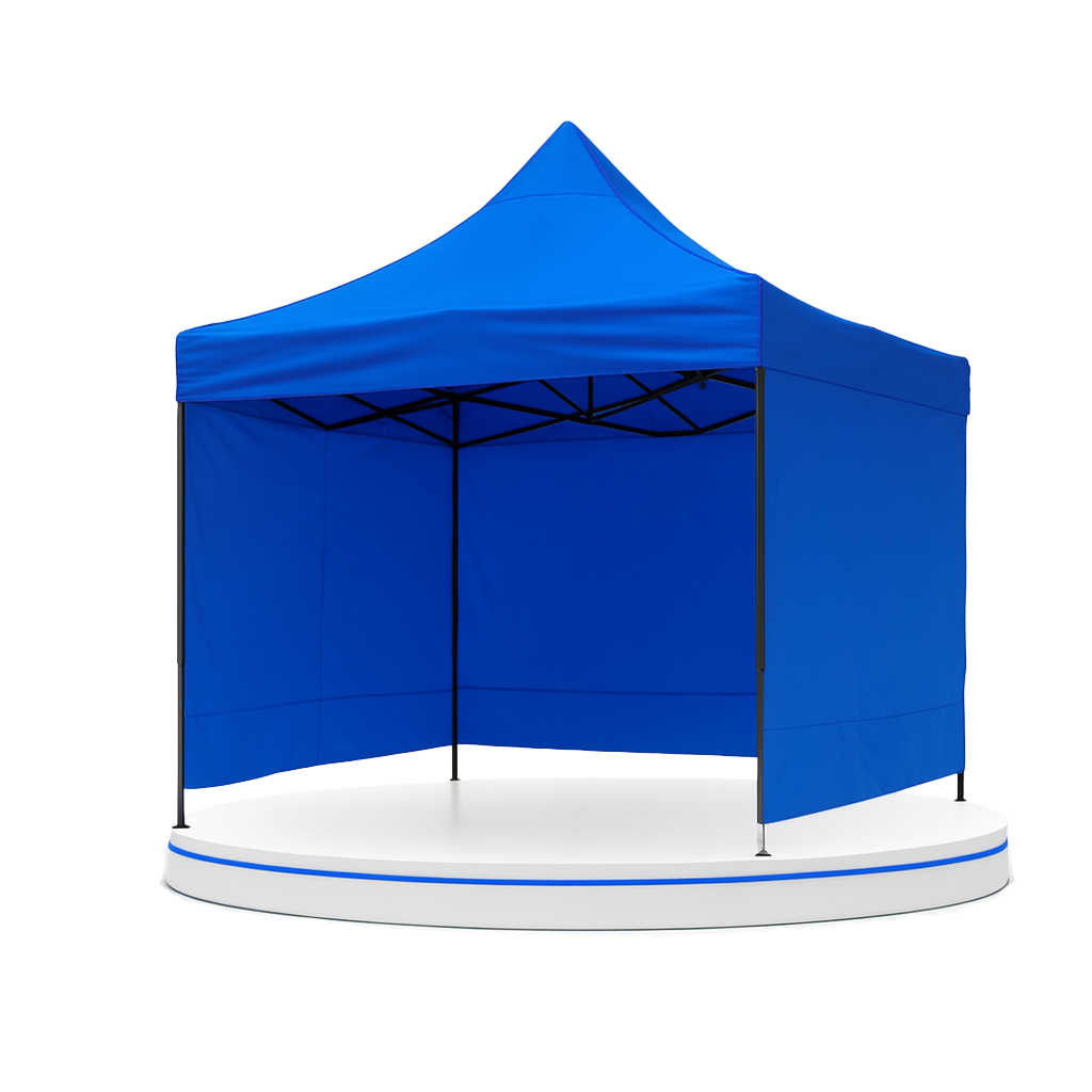 Carpa Plegable Azul 3x3 M Con Pared
