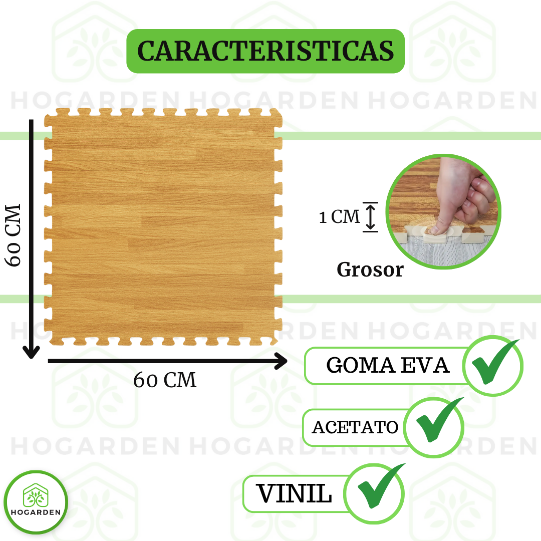 Piso Eva Tipo Madera Maple 1.0cm