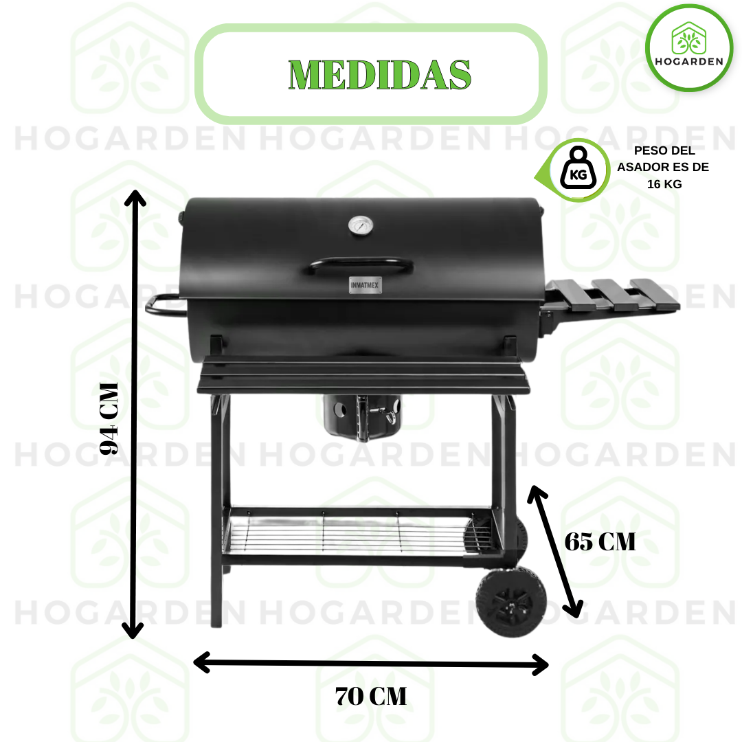 Asador Tipo Barril