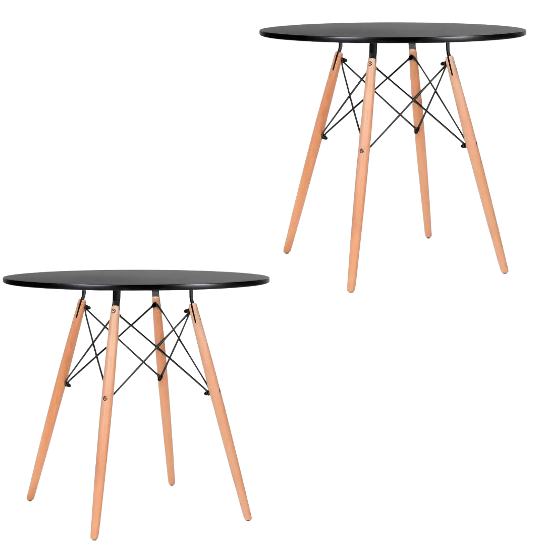 Mesa Eames Negro Redonda
