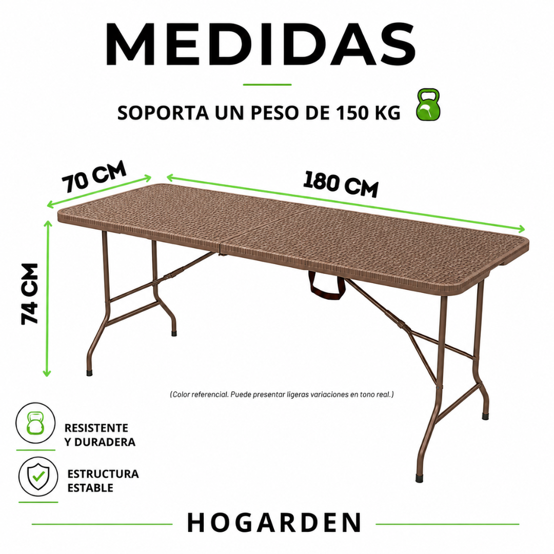Mesa Plegable Café 1.80 M