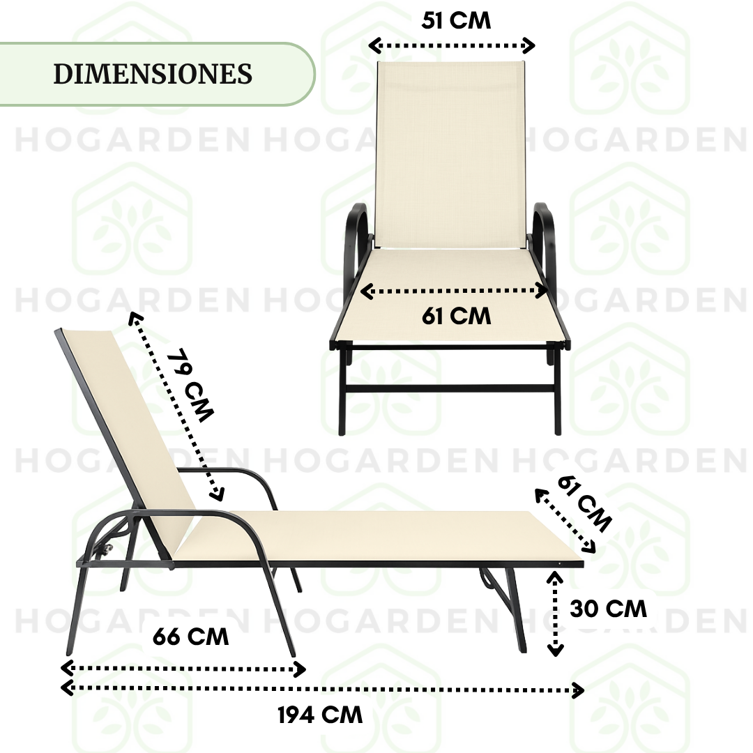 Camastro Metálico Beige