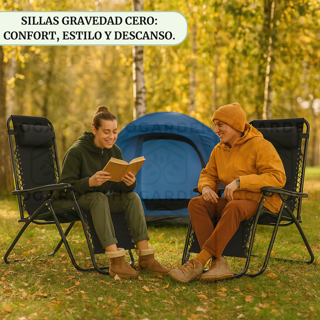 Silla Camastro Gravedad Cero Negro