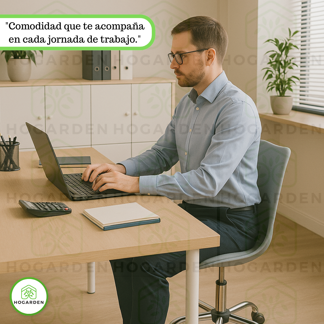 Silla Ejecutiva Eames Con Ruedas Gris