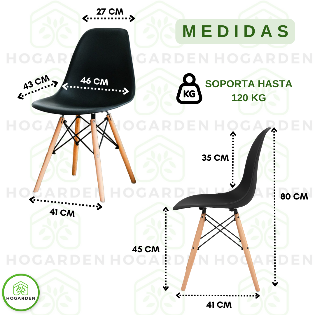 Silla Eames Minimalista Negro