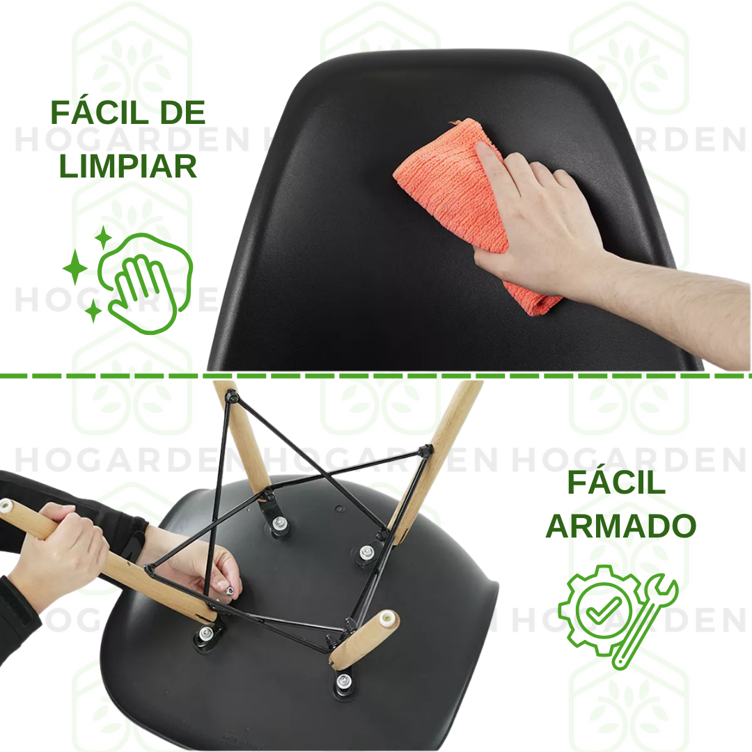 Silla Eames Minimalista Negro