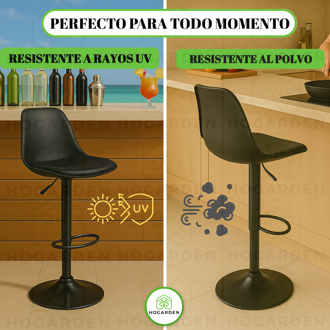 Banco Negro Alto Eames Para Barra Y Cocina