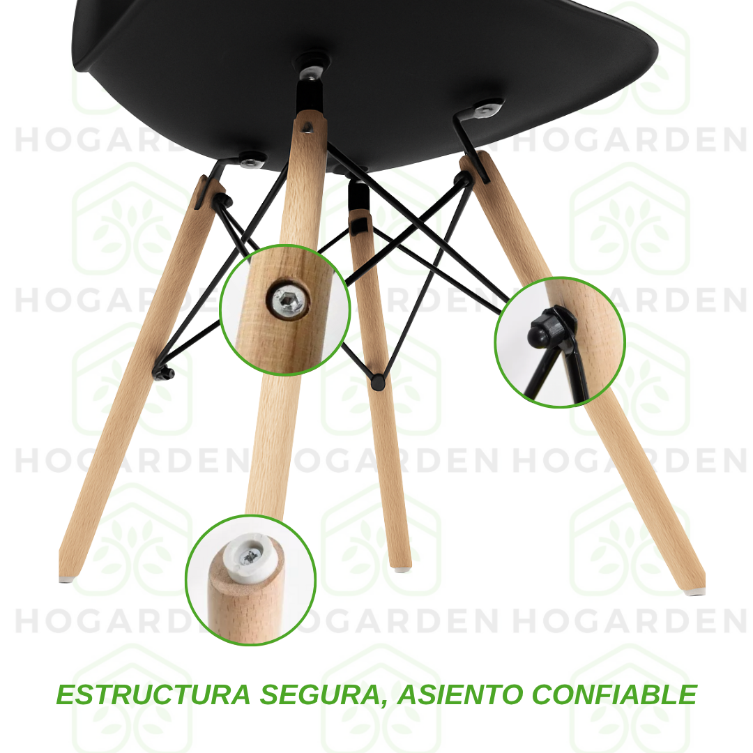 Silla Eames Minimalista Negro