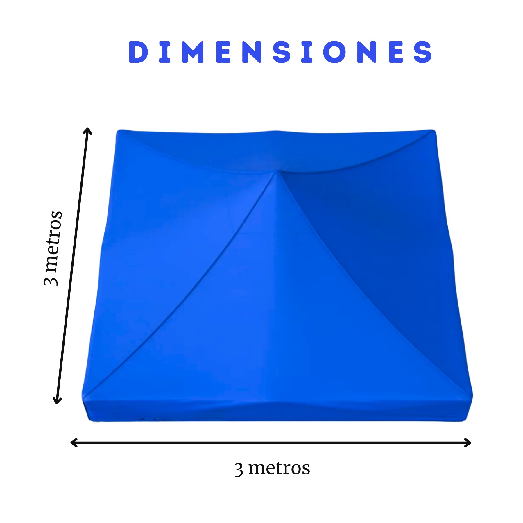 Repuesto De Toldo Azul 3x3 M