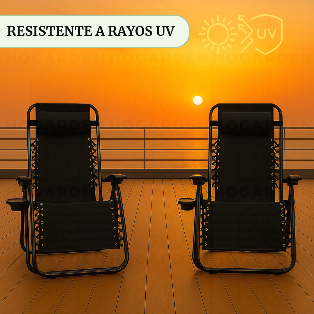 Silla Camastro Gravedad Cero Negro