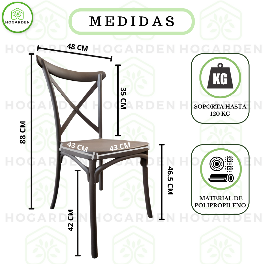 Silla Crossback Café Para Eventos
