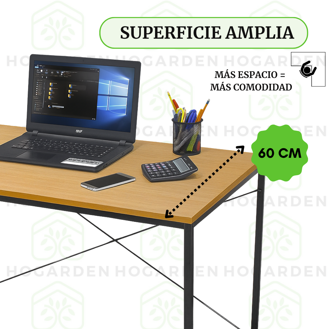 Escritorio Con Repisas Color Madera