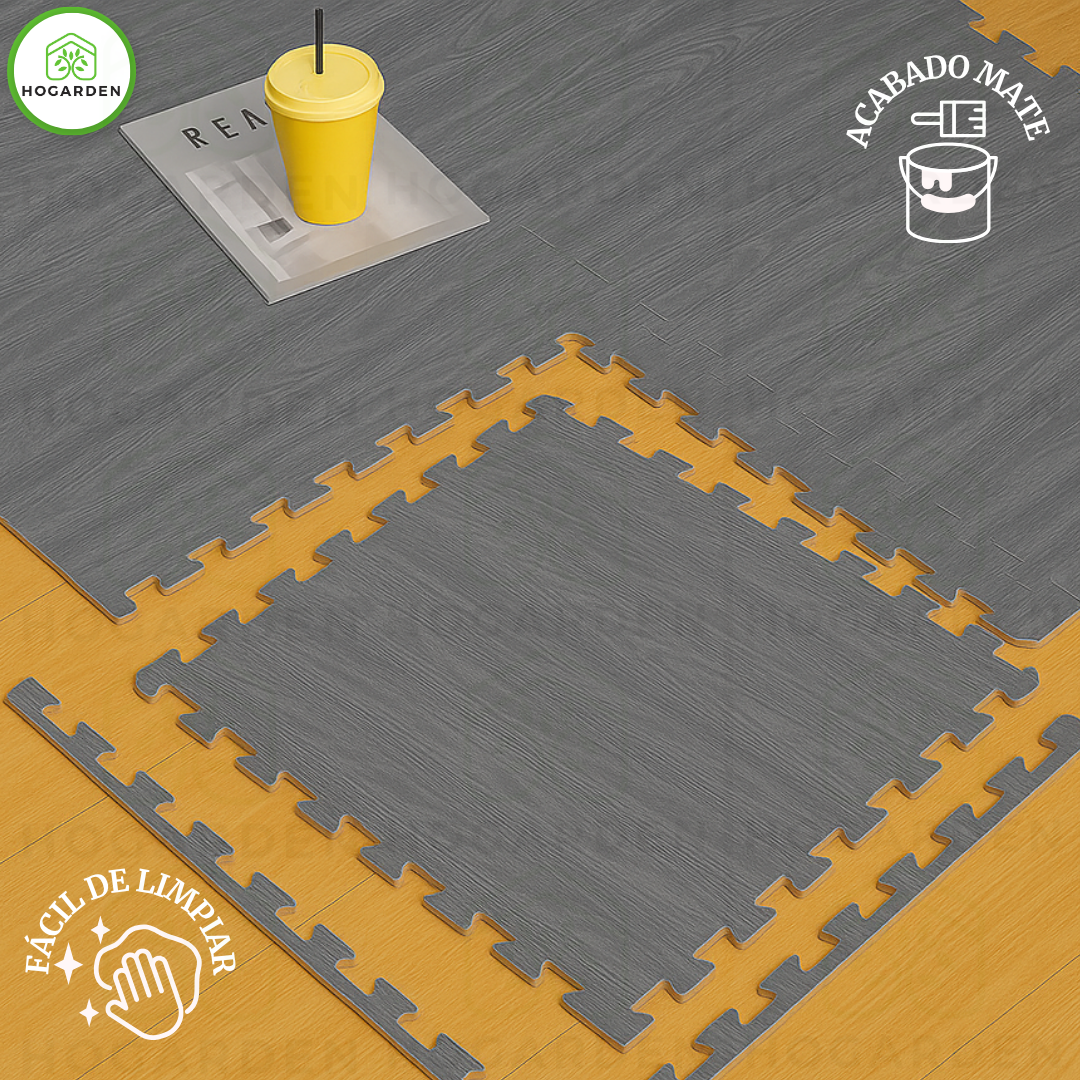 Piso Eva Tipo Madera Gris 1.0cm