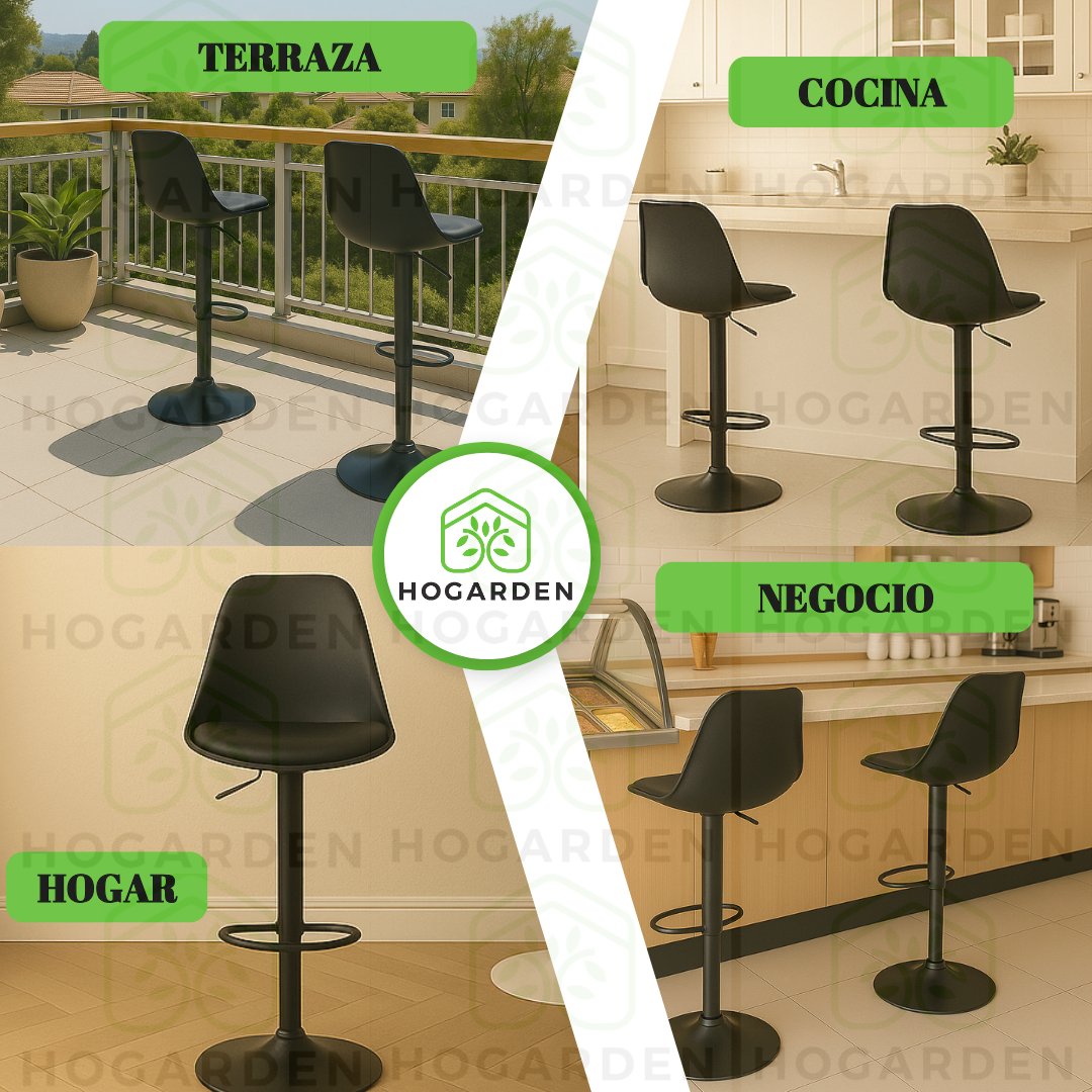 Banco Negro Alto Eames Para Barra Y Cocina