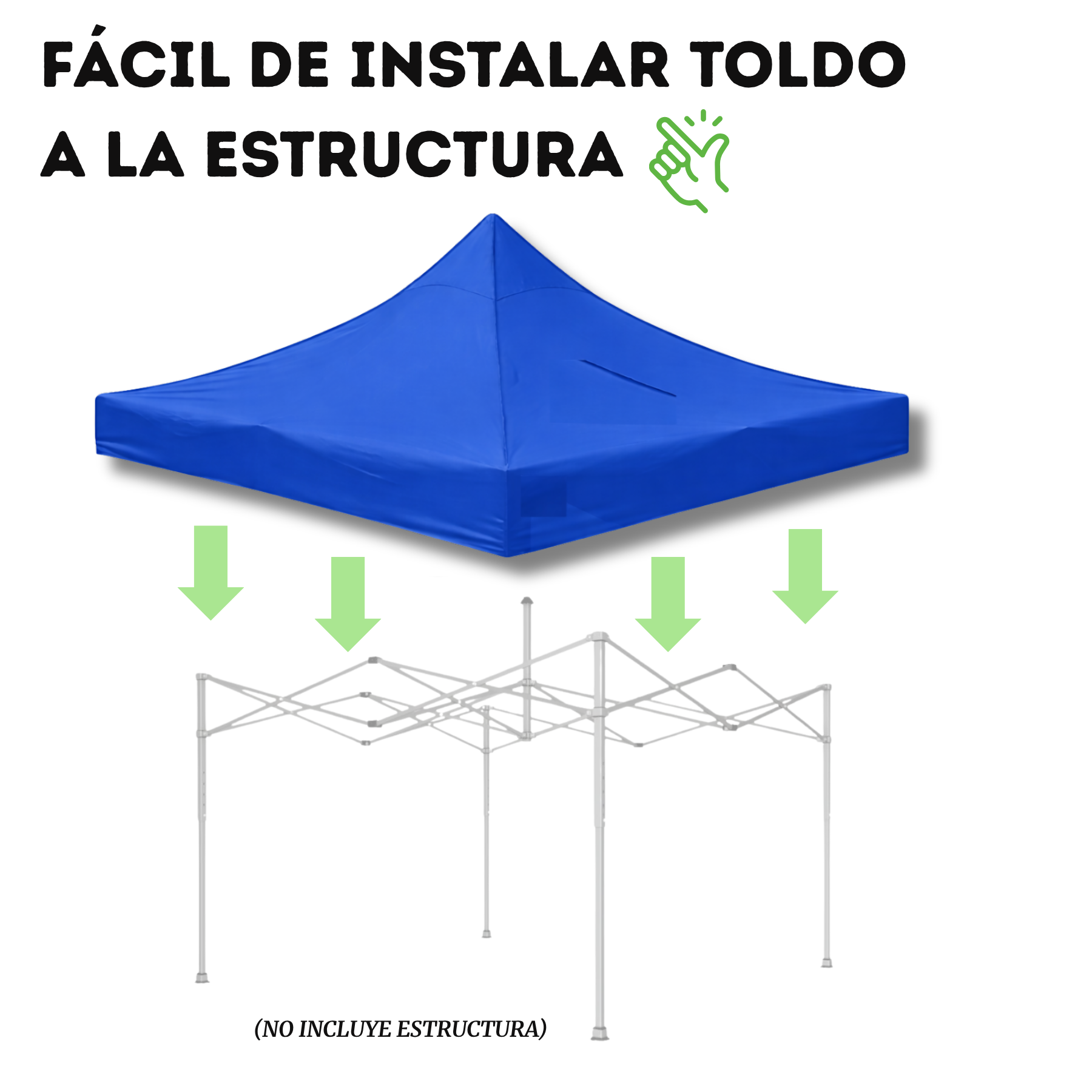 Repuesto De Toldo Azul 3x3 M