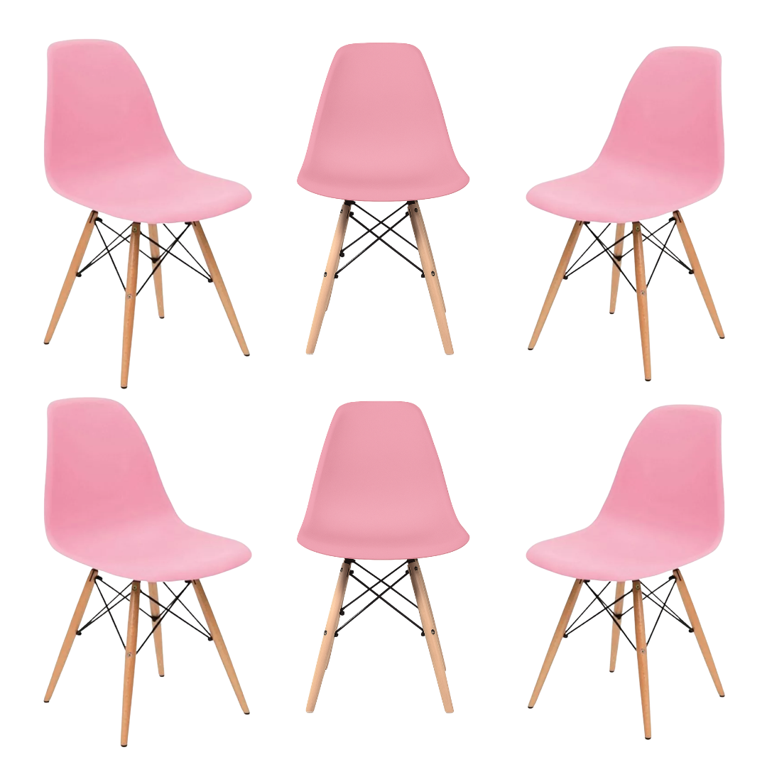 Silla Eames Minimalista Rosa