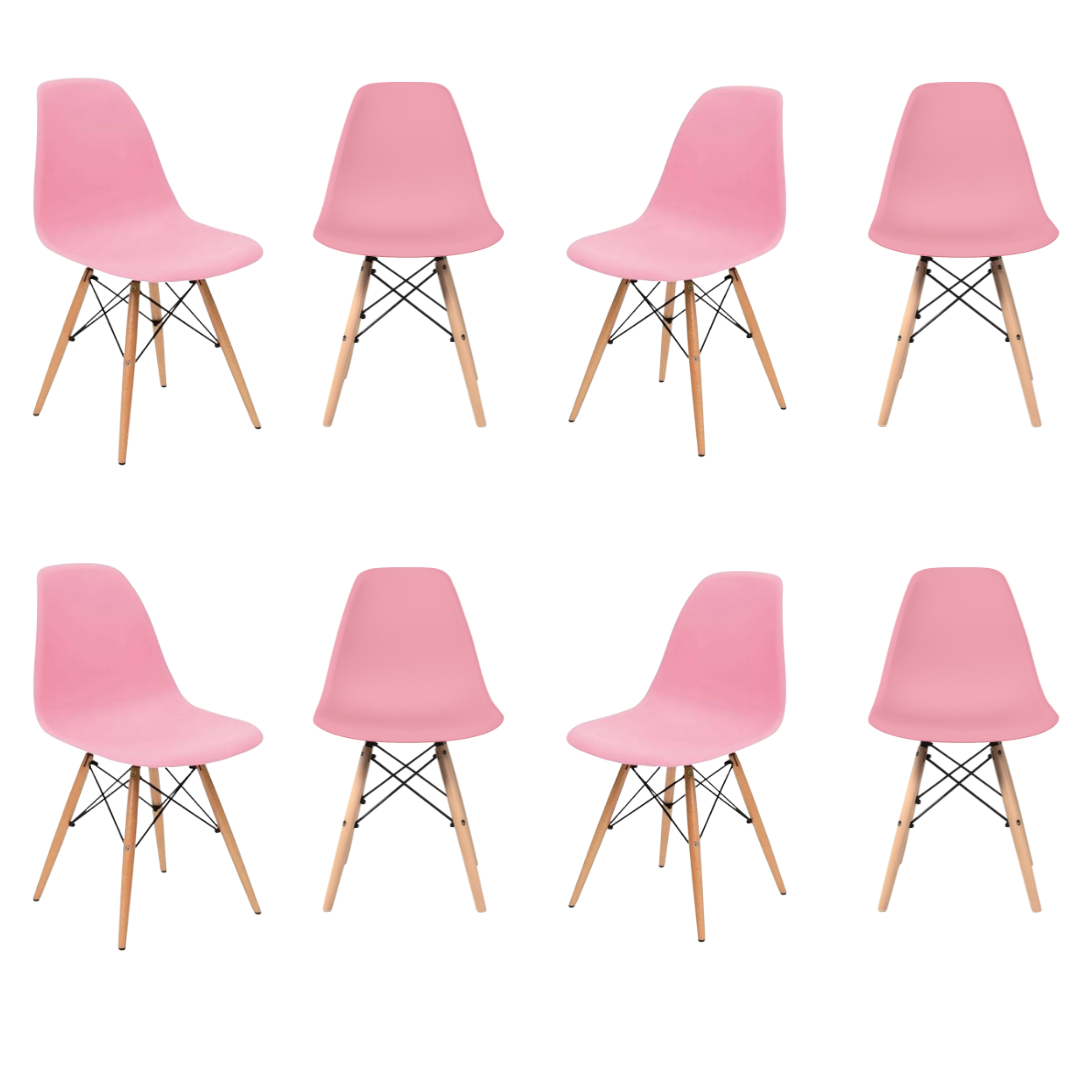 Silla Eames Minimalista Rosa