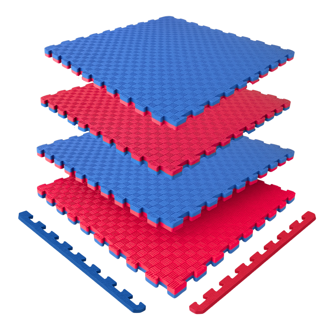 Tatami Piso Artes Marciales Rojo Con Azul