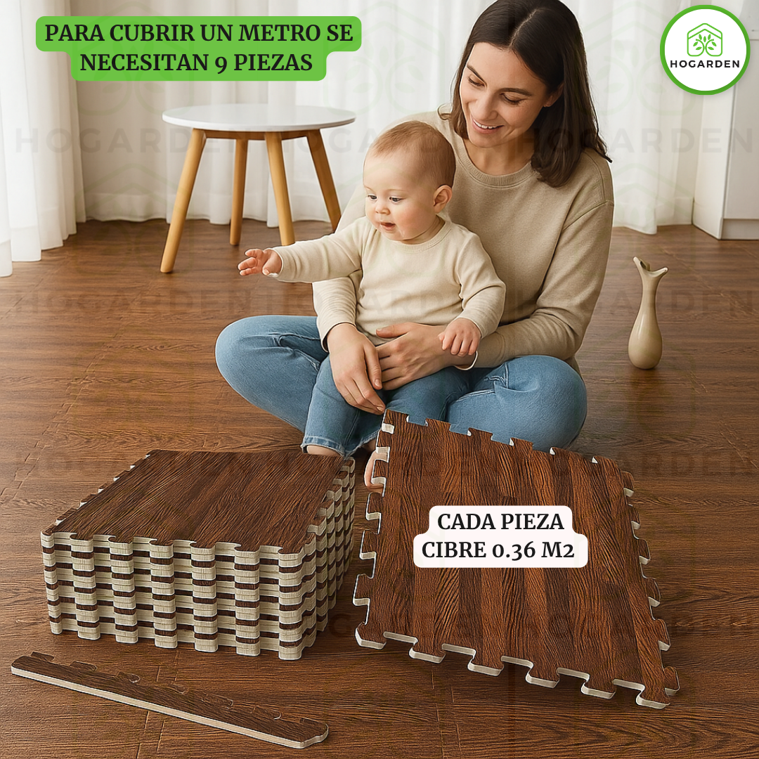 Piso Eva Tipo Madera Chocolate 1.0cm