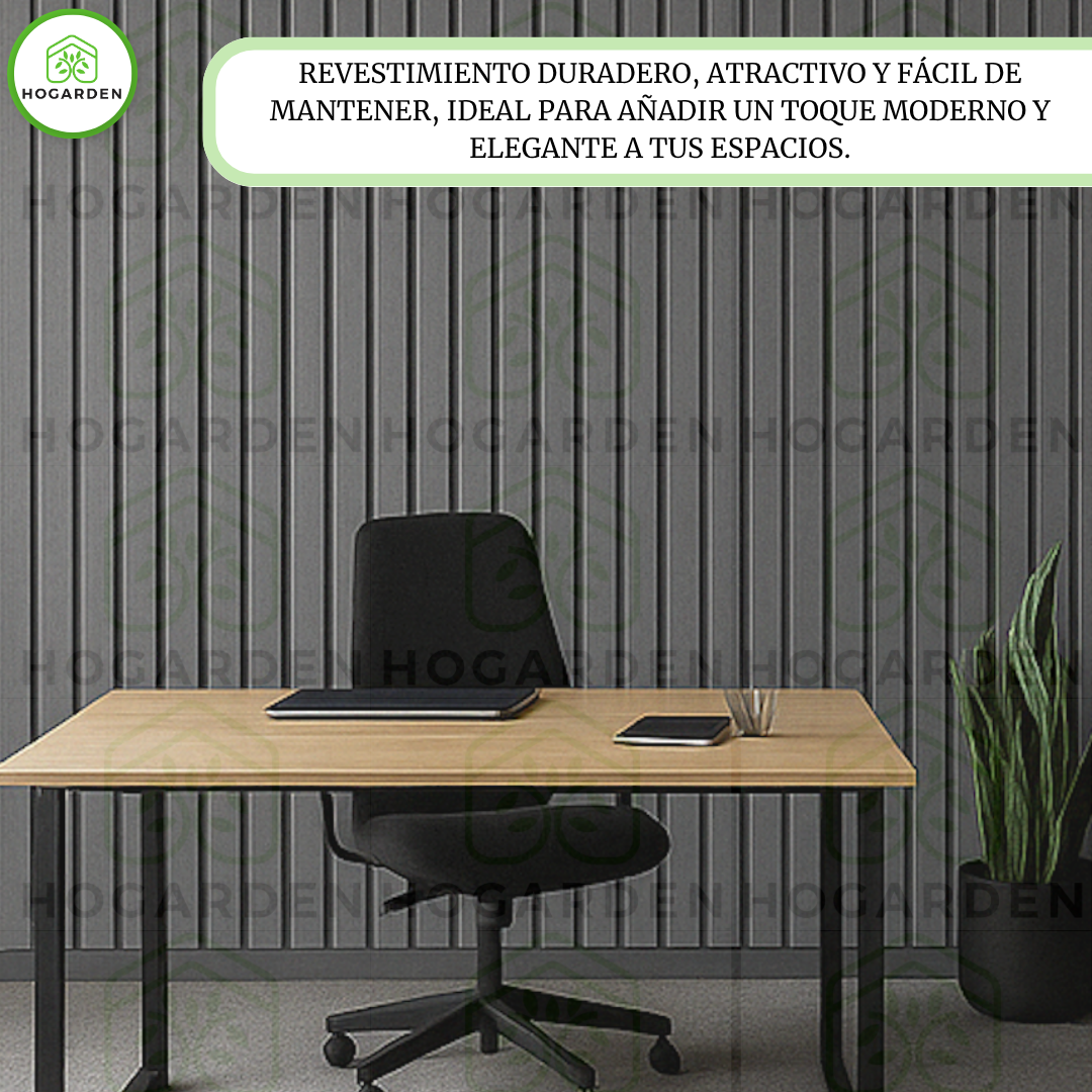 Panel Decorativo WPC Gris 2.9 m x 16 cm 10 Pzs