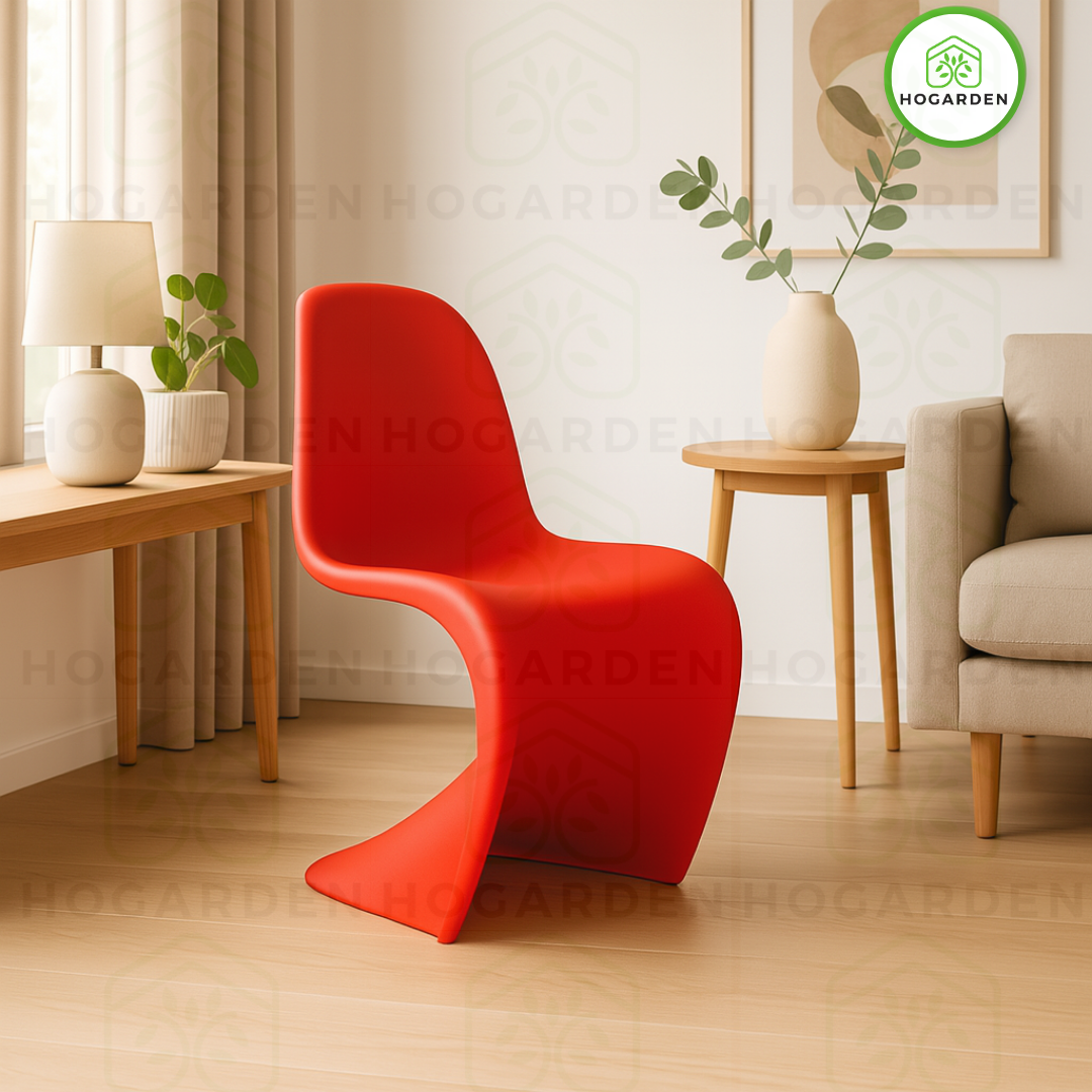 Silla Moderna Estilo Panton Roja