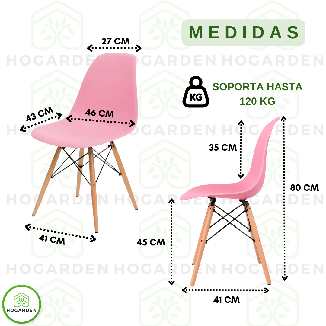 Silla Eames Minimalista Rosa