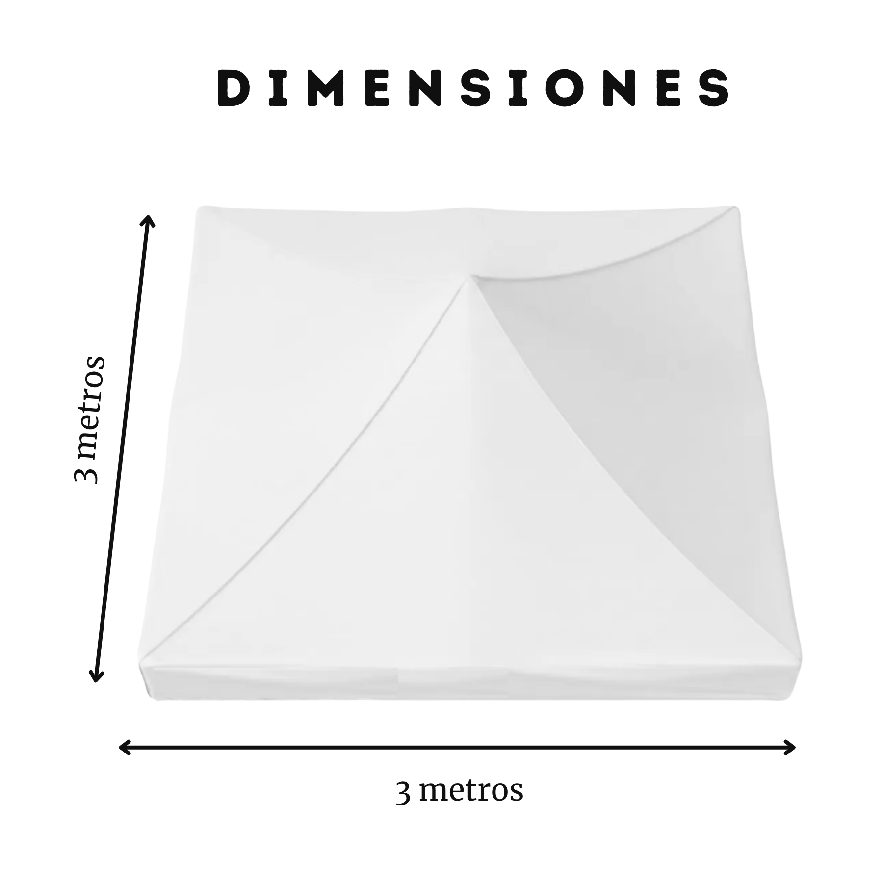 Repuesto De Toldo Blanco 3x3 M