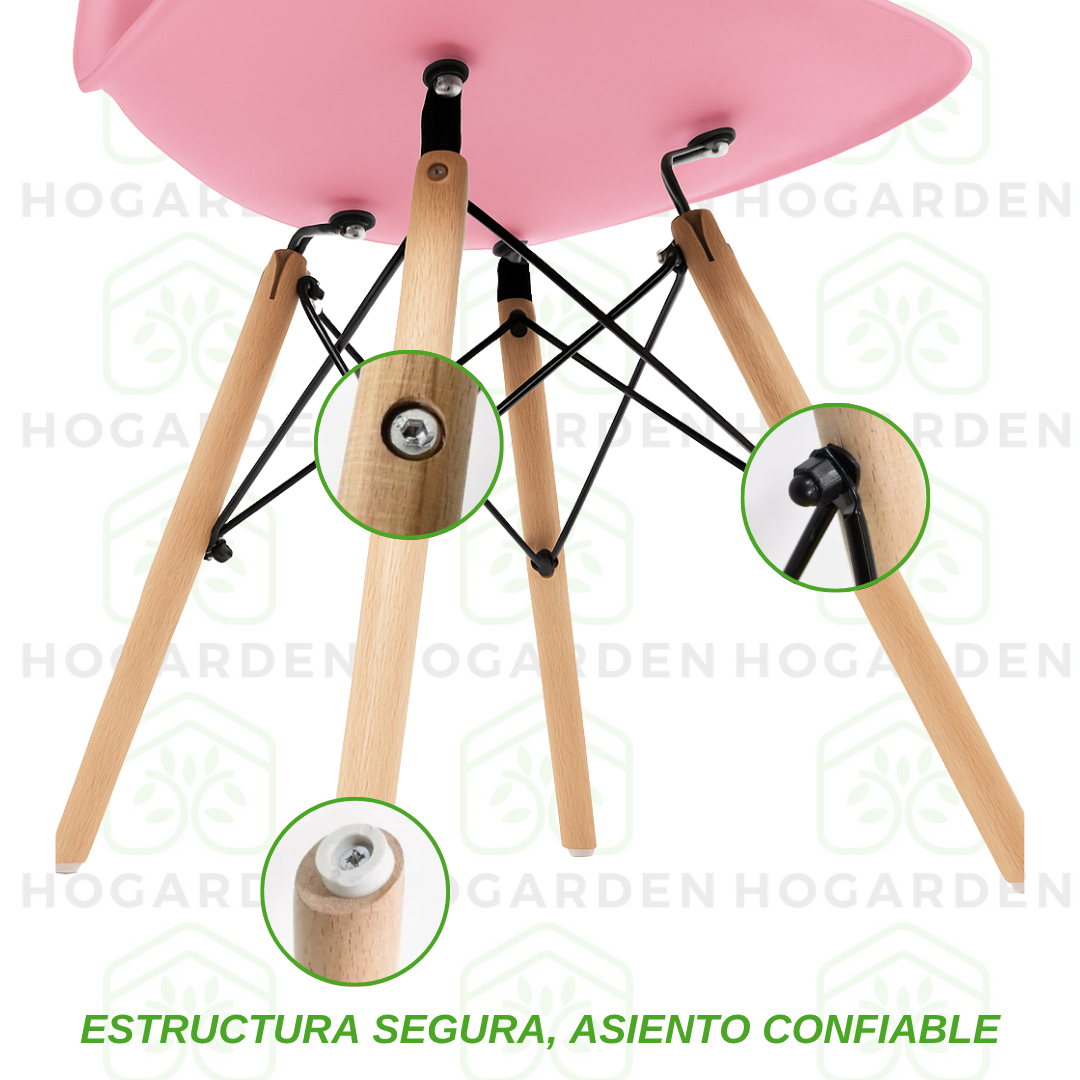 Silla Eames Minimalista Rosa
