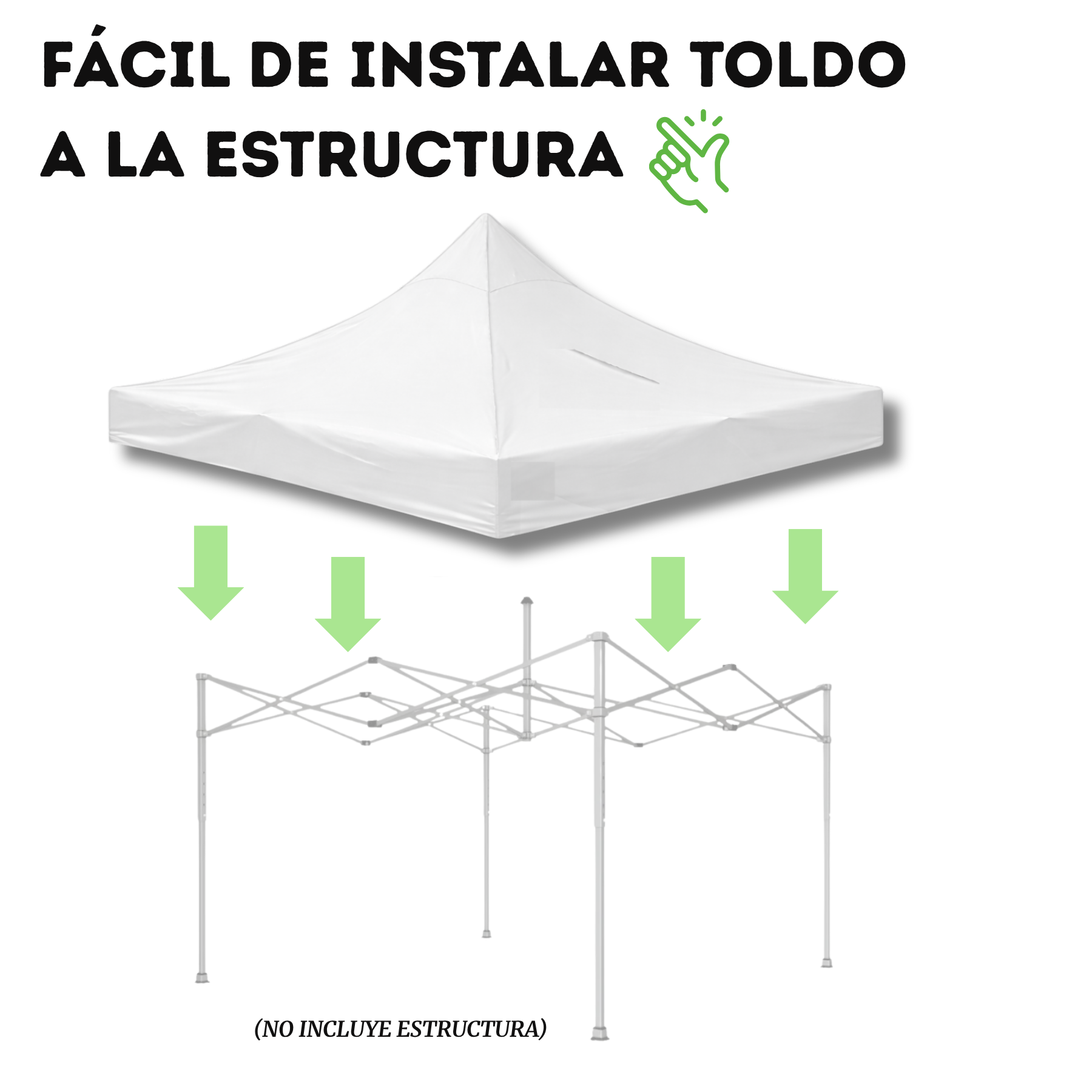 Repuesto De Toldo Blanco 3x3 M