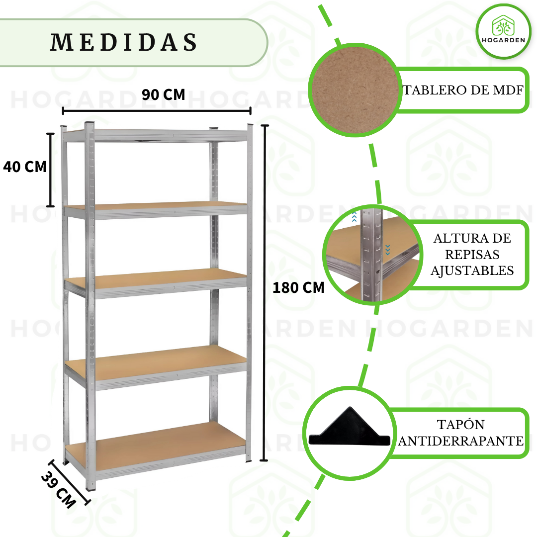 Estante Anaquel Organizador 5 Niveles