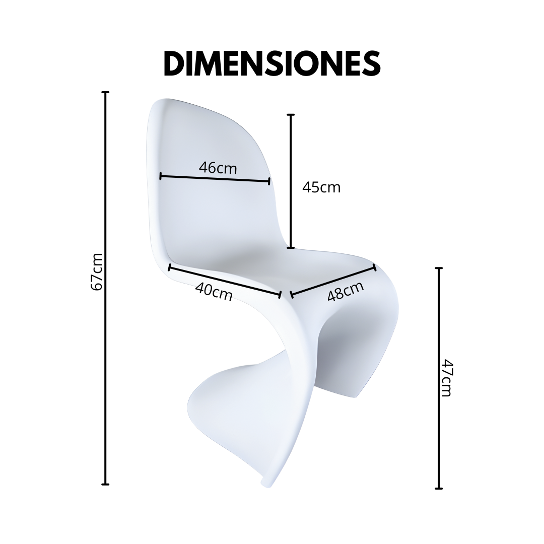 Silla Moderna Estilo Panton Blanco