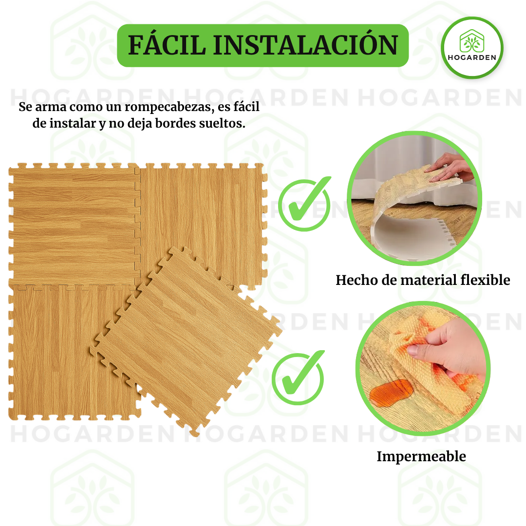 Piso Eva Tipo Madera Maple 1.0cm