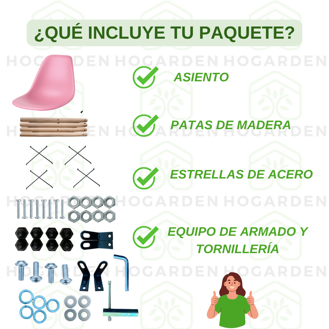 Silla Eames Minimalista Rosa