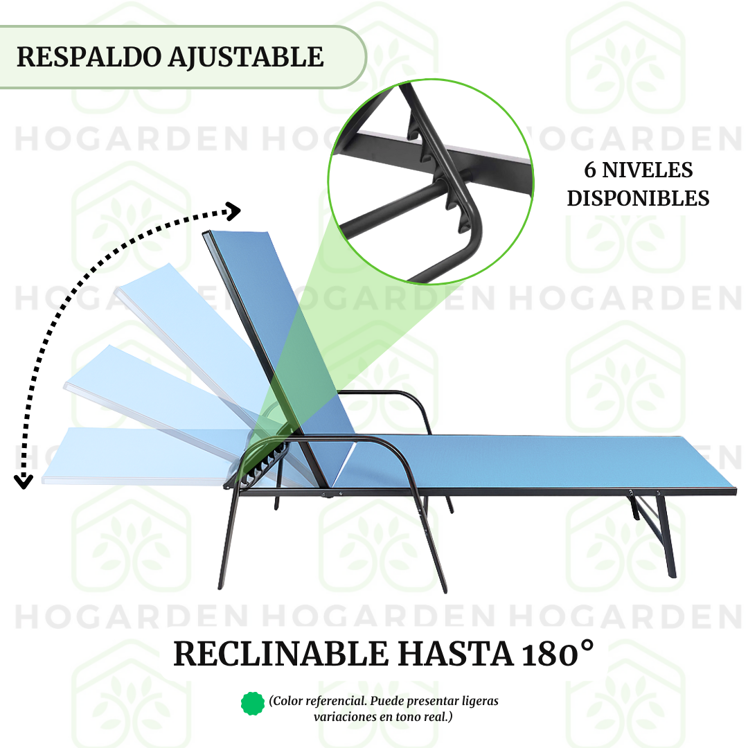 Camastro Metálico Azul Claro