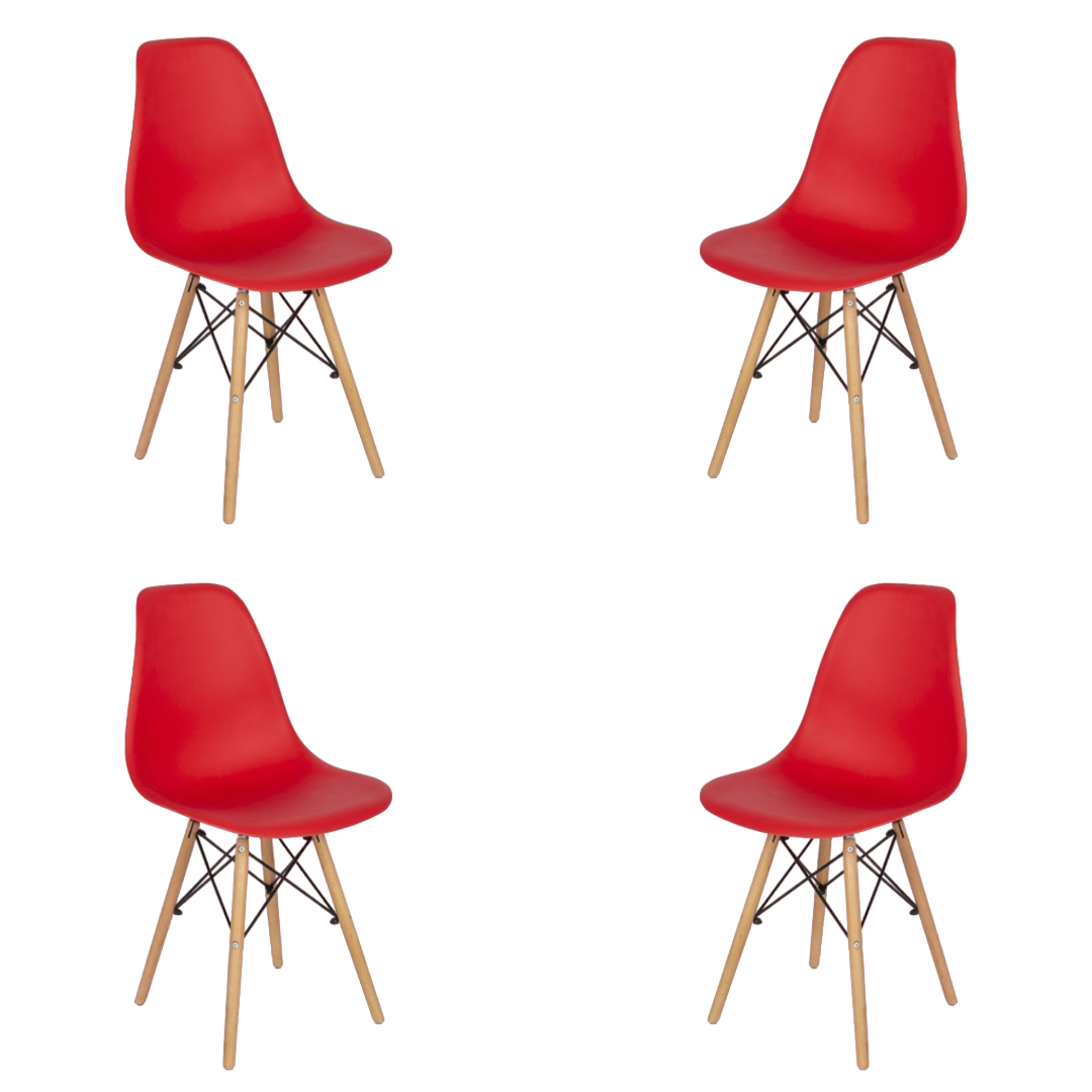 Silla Eames Minimalista Roja