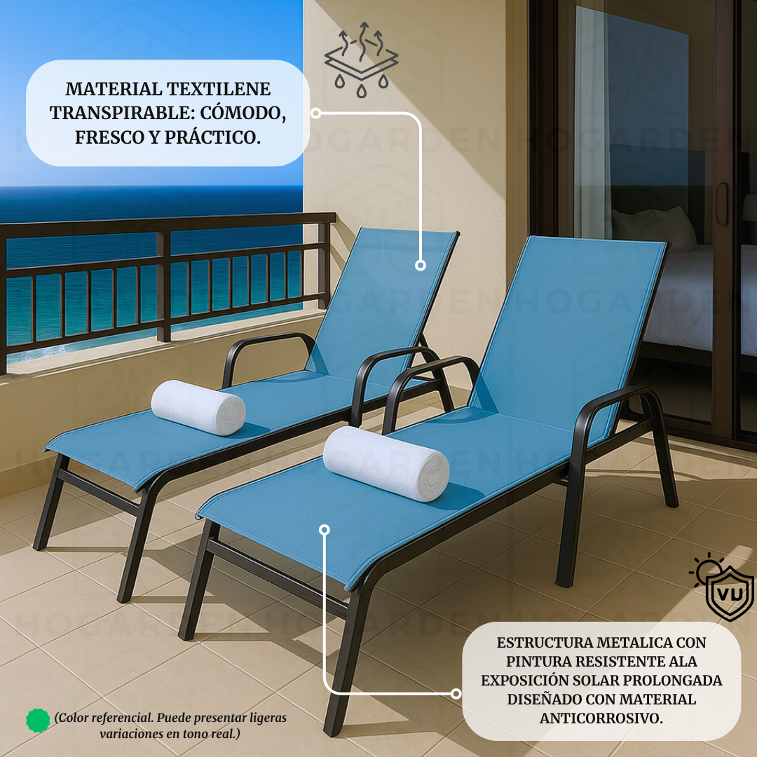 Camastro Metálico Azul Claro