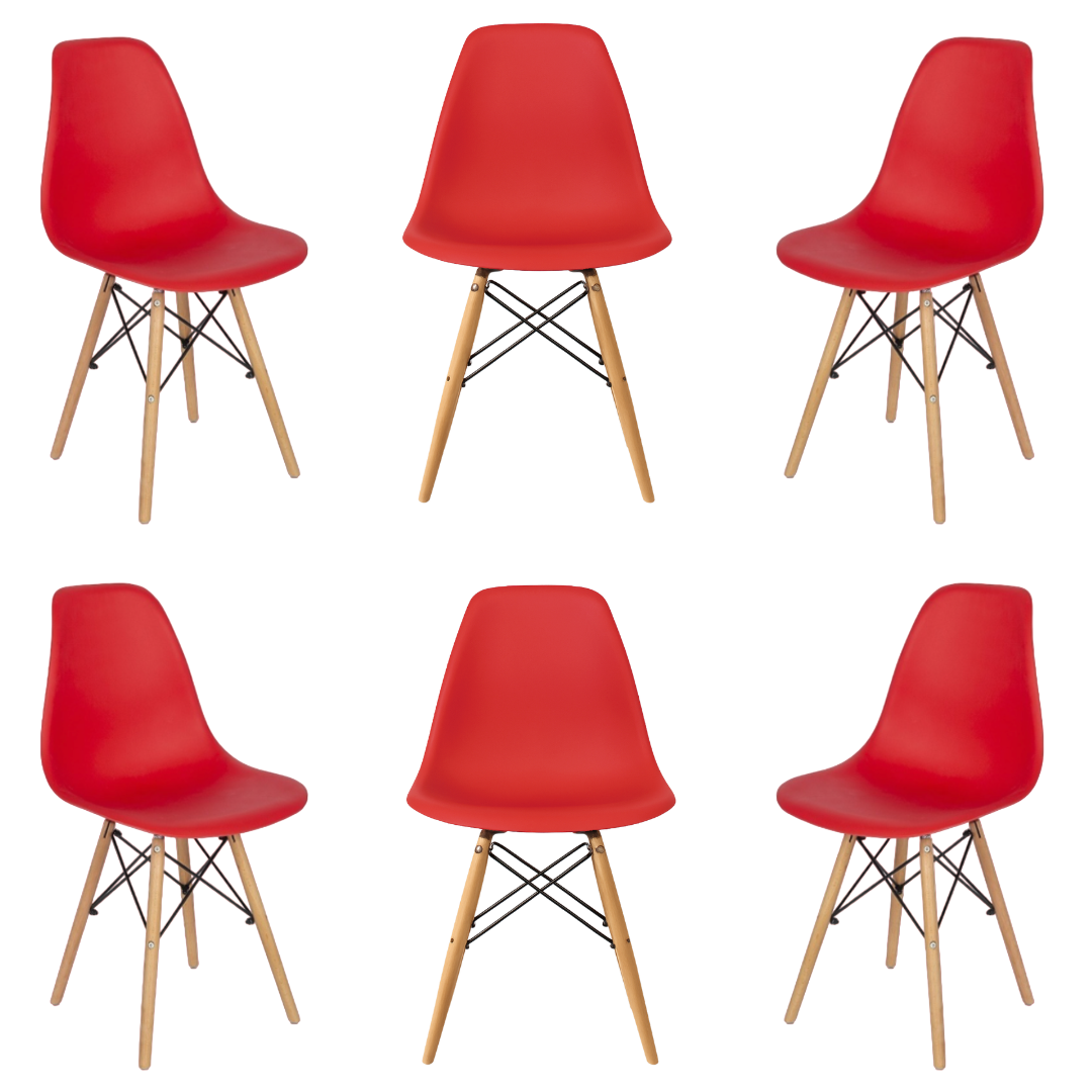 Silla Eames Minimalista Roja