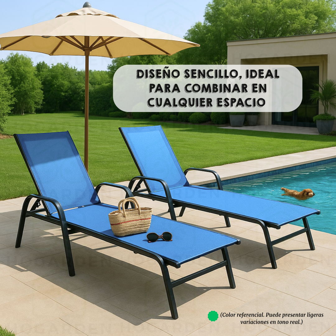 Camastro Metálico Azul Claro