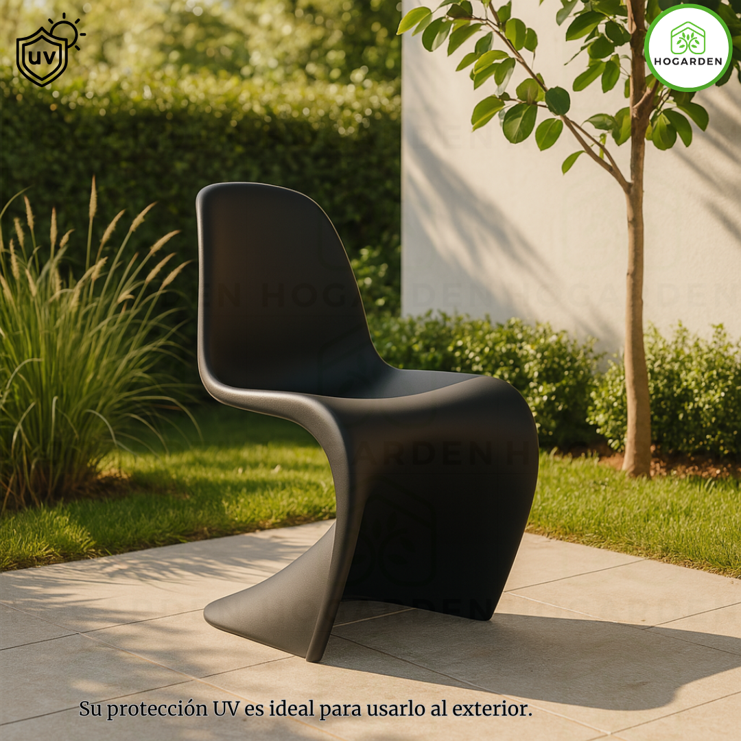 Silla Moderna Estilo Panton Negro