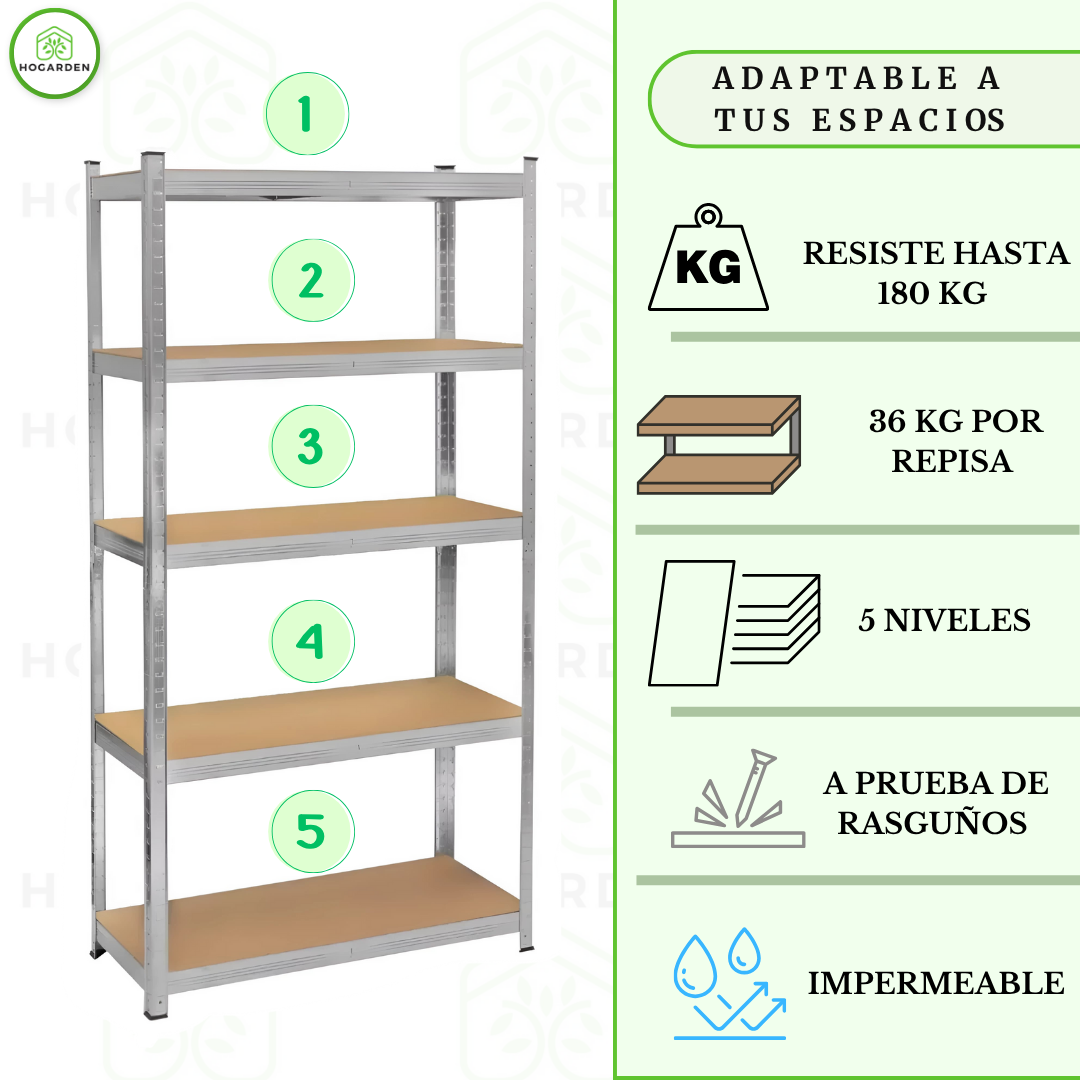 Estante Anaquel Organizador 5 Niveles