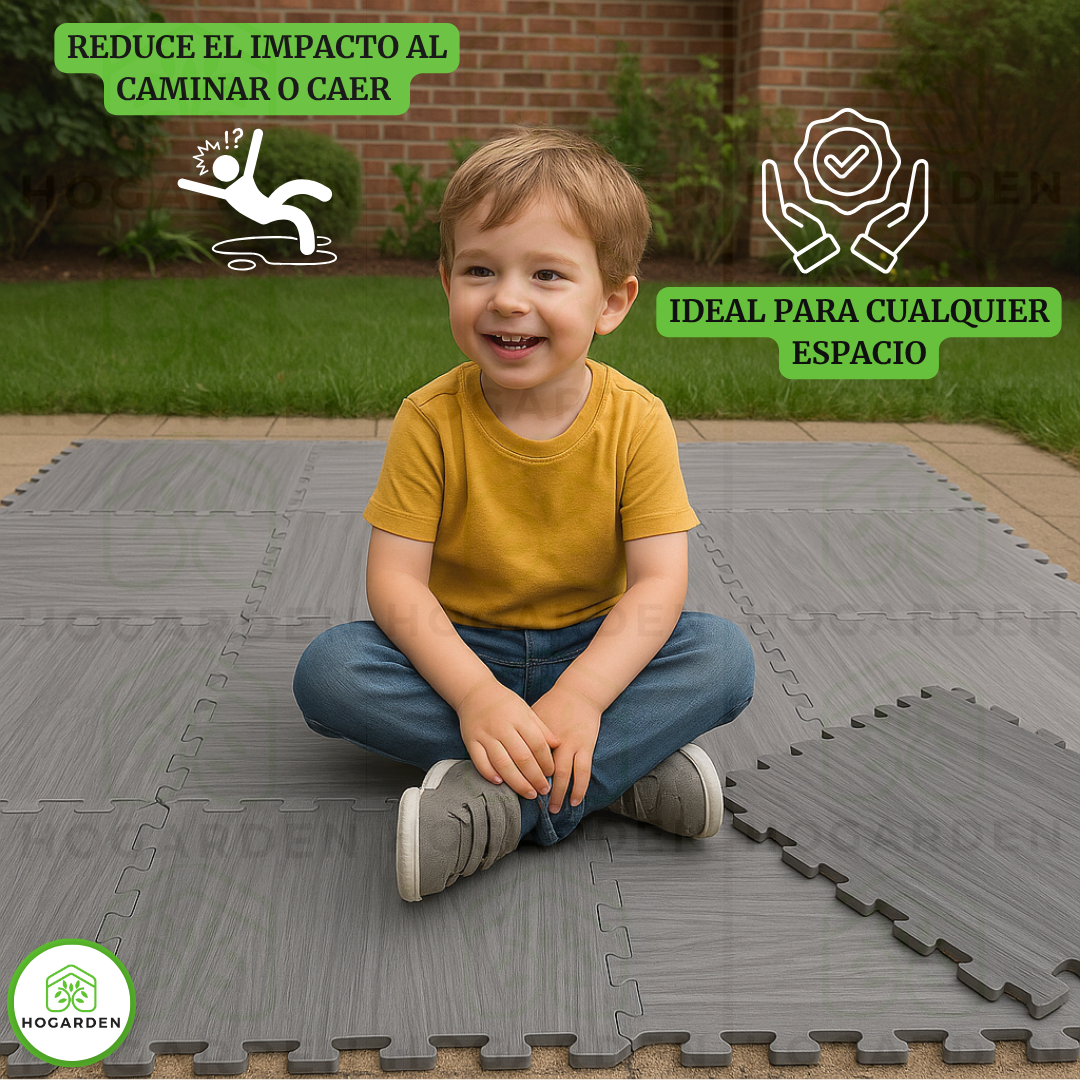 Piso Eva Tipo Madera Gris 1.0cm