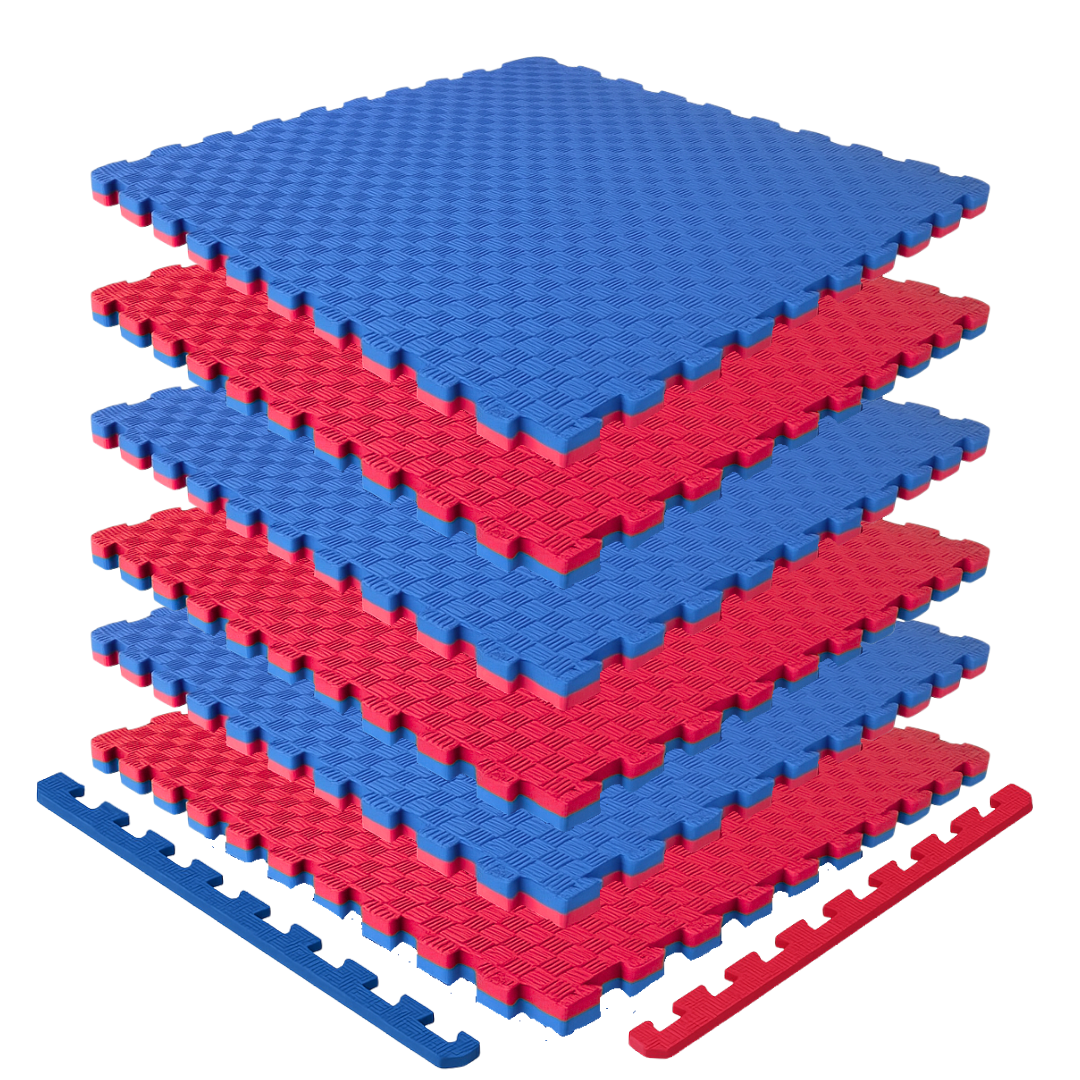 Tatami Piso Artes Marciales Rojo Con Azul