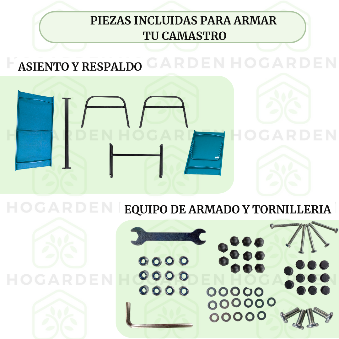 Camastro Metálico Azul Claro